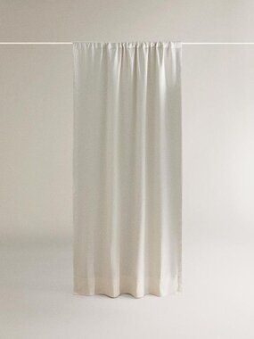 ZARA HOME White Blackout Linen Curtain